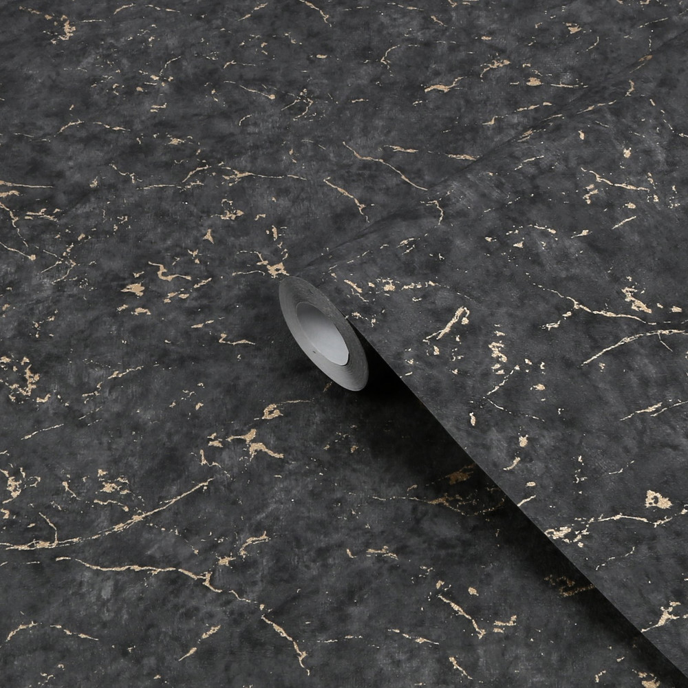 Gilded Plaster Black & Gold Wallpaper - 125063_ROLLSHOT_GILDED PLASTER BLACK AND GOLD_02.jpg