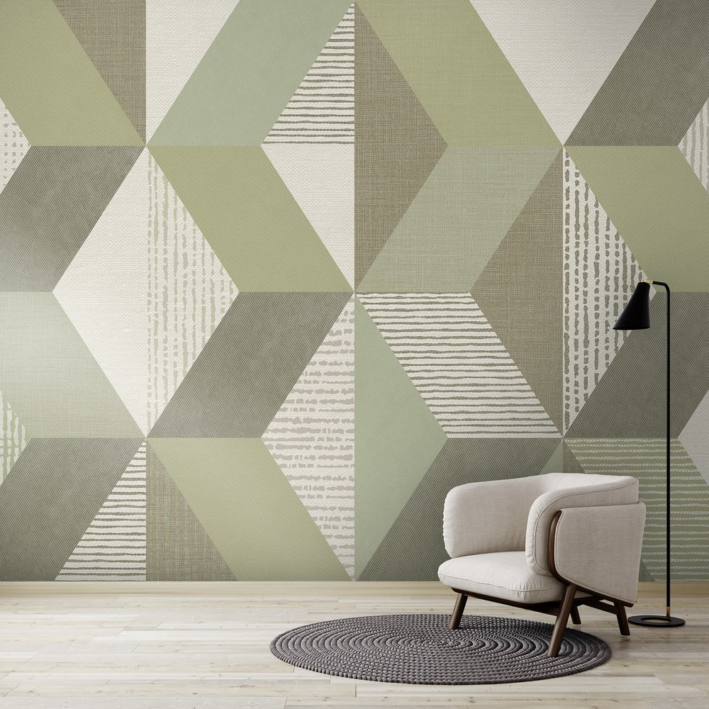 Tribal Geo Sage Bespoke Mural