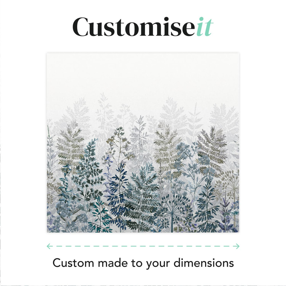 Leaf Silhouette Indigo Bespoke Mural