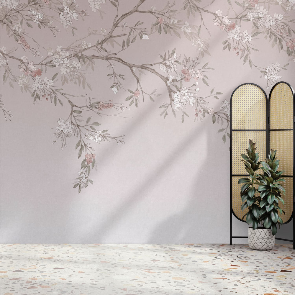 Blossom Trail Pink Bespoke Mural