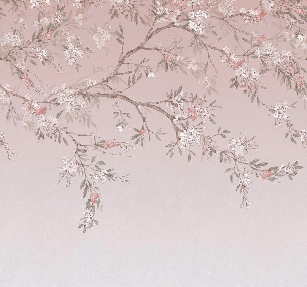 Blossom Trail Pink Bespoke Mural