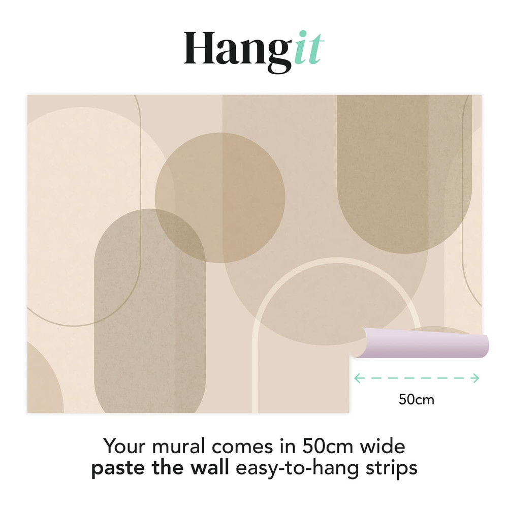 Arched Geo Muted Neutral Bespoke Mural