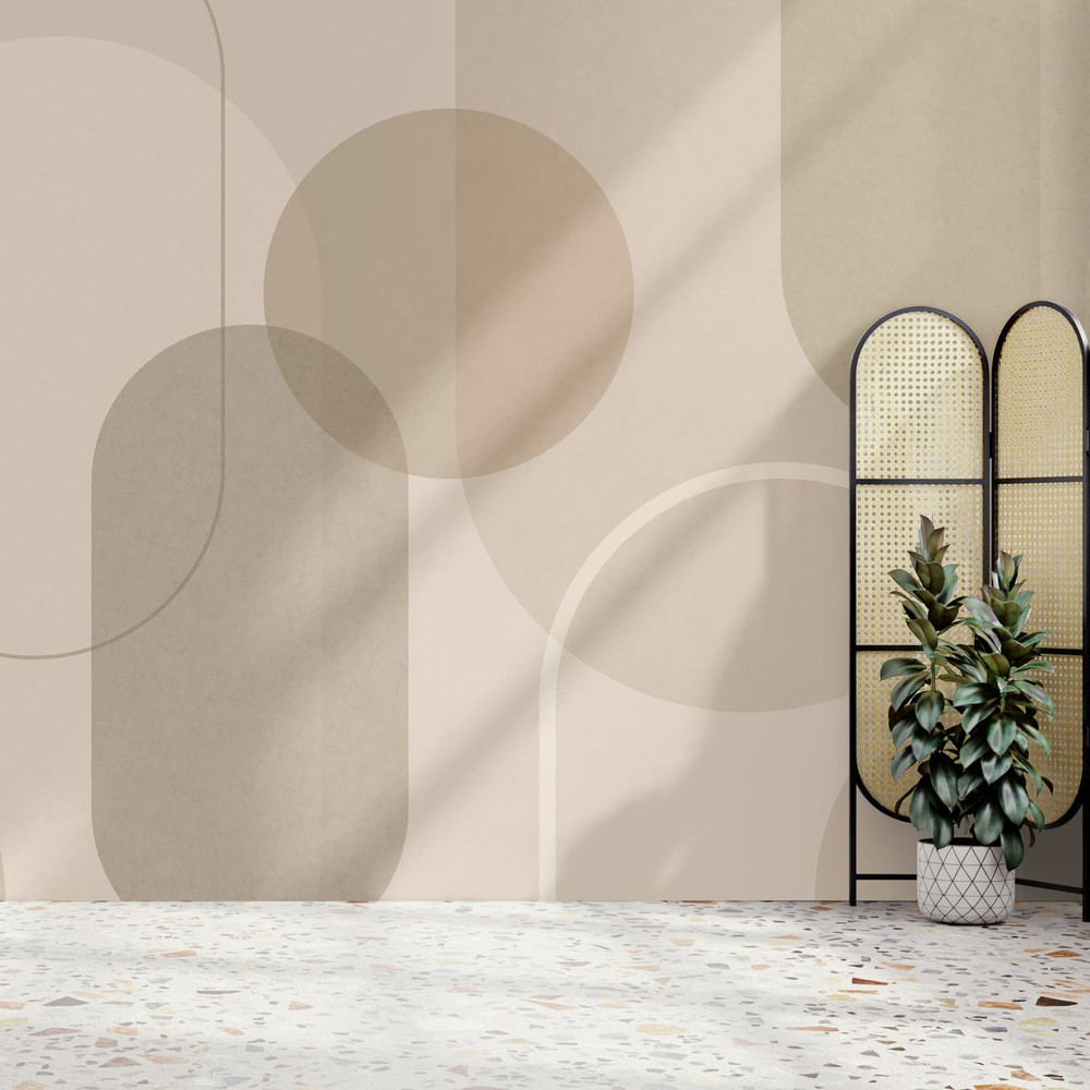Arched Geo Muted Neutral Bespoke Mural