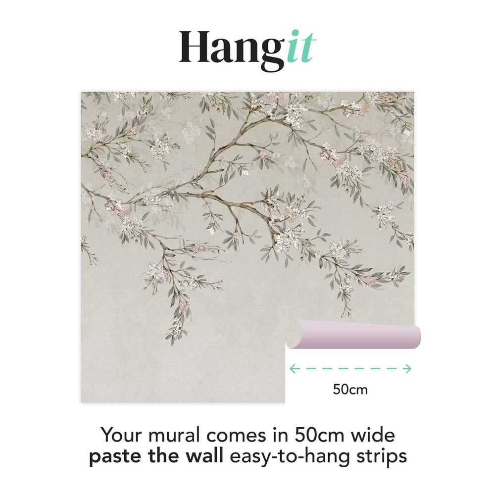 Blossom Trail Neutral Bespoke Mural