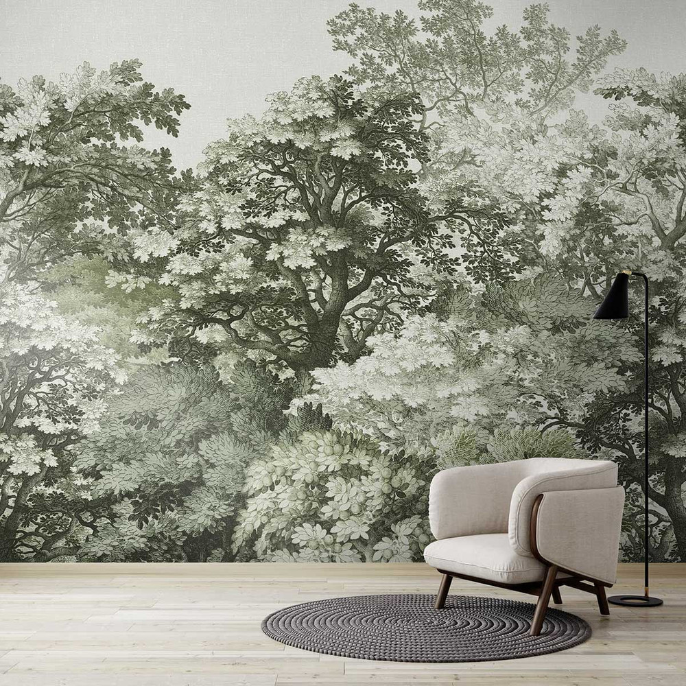 Forest Canopy Sage Bespoke Mural