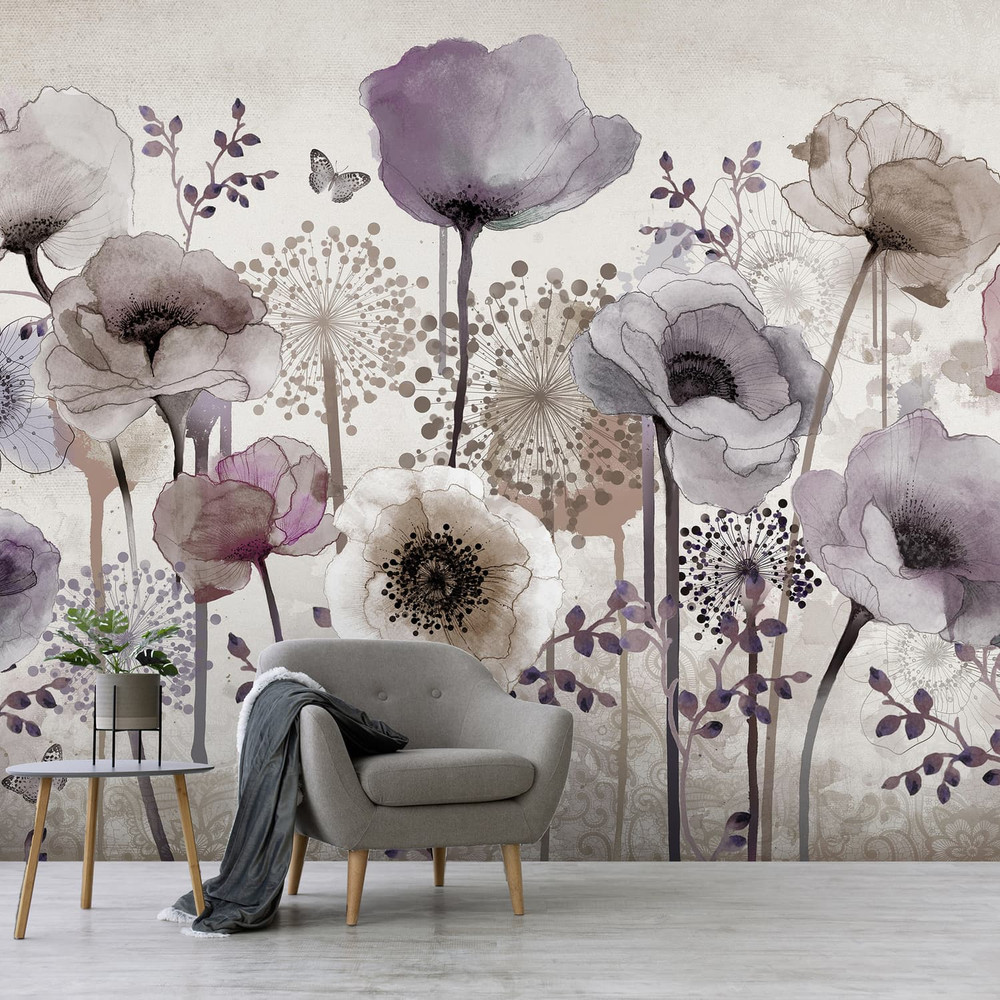 Poppy Purple Bespoke Mural