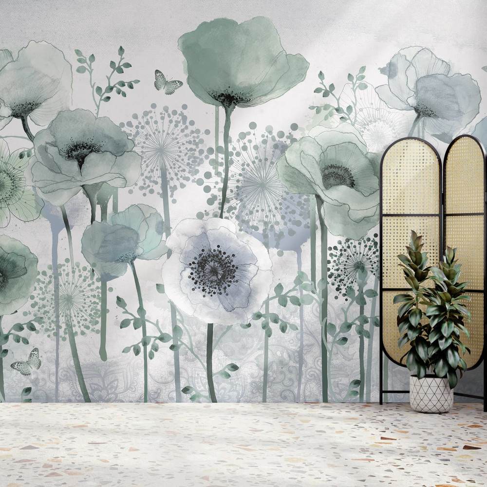 Poppy Teal Bespoke Mural