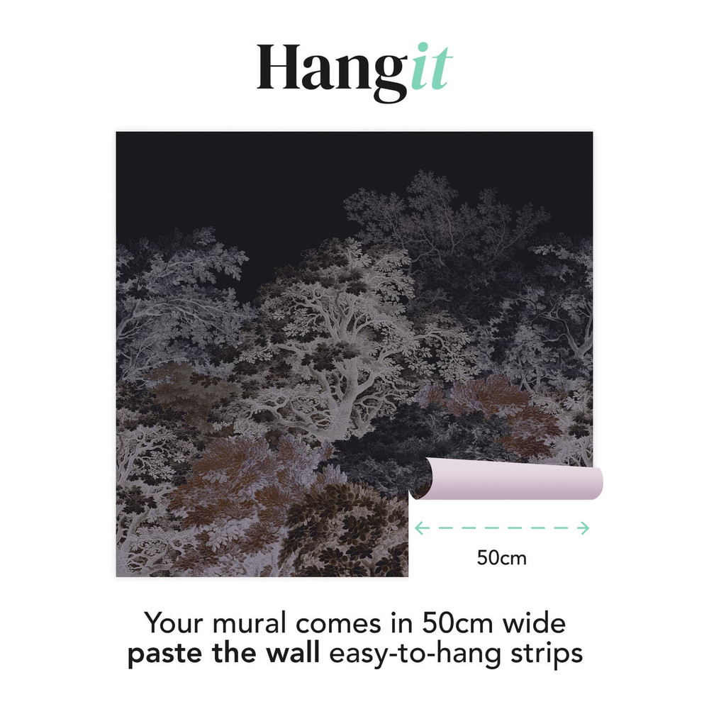 Forest Canopy Navy Bespoke Mural