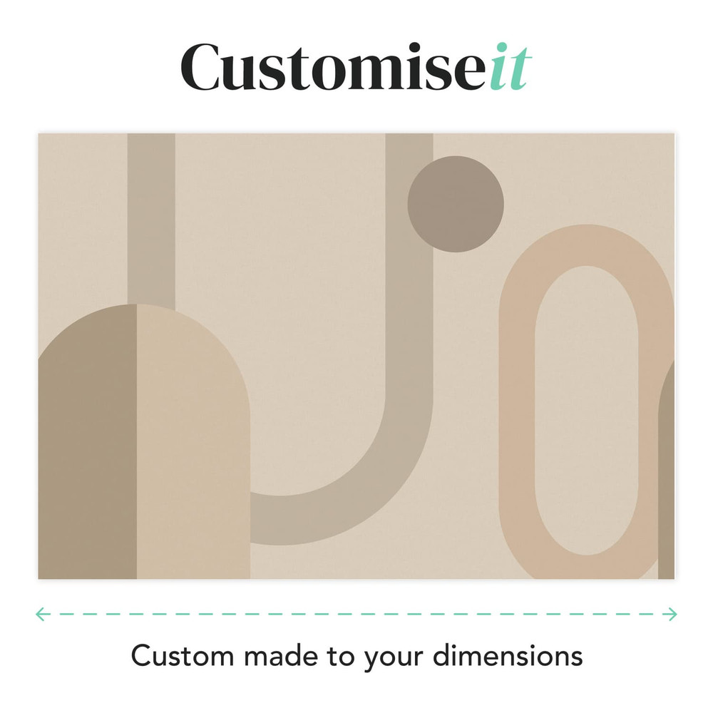 Oval Geo Pop Neutral Bespoke Mural