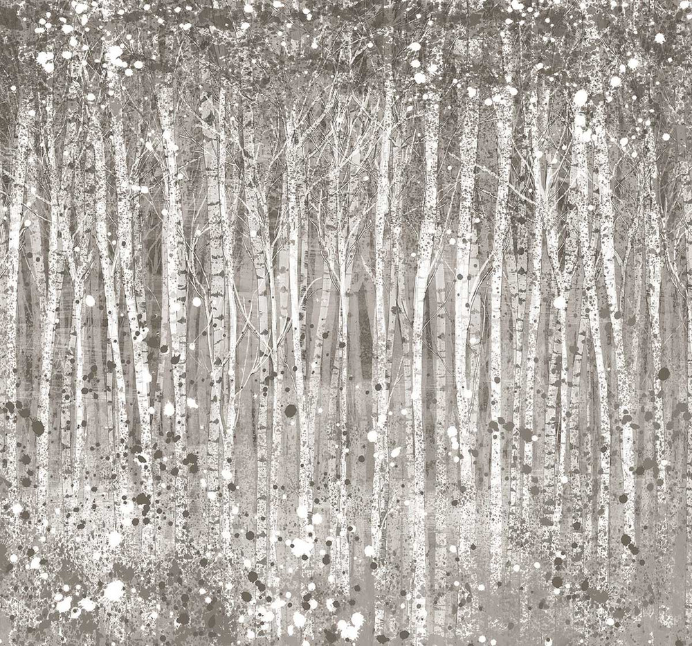 Painterly Woods Grey Bespoke Mural