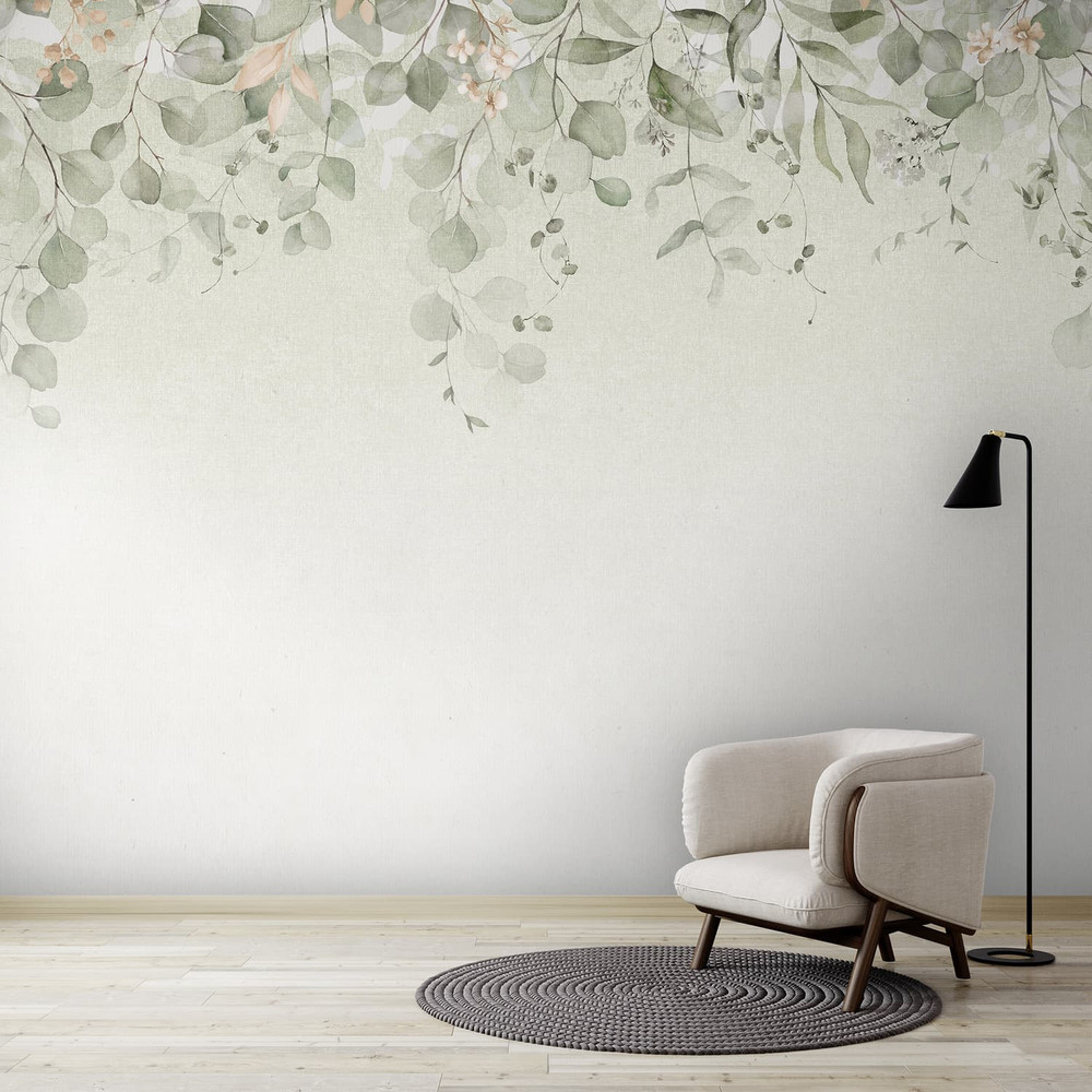 Botanical Cascade Sage Bespoke Mural