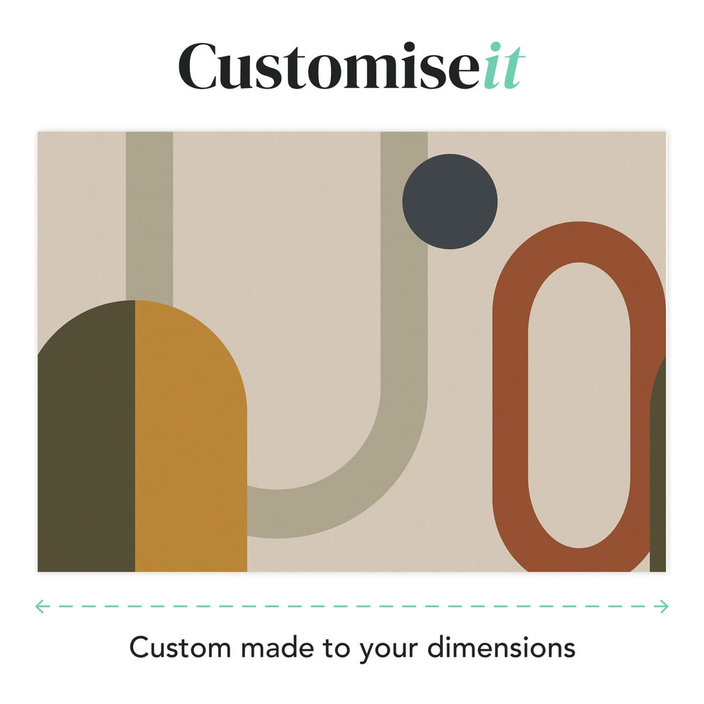 Oval Geo Pop Yellow Bespoke Mural