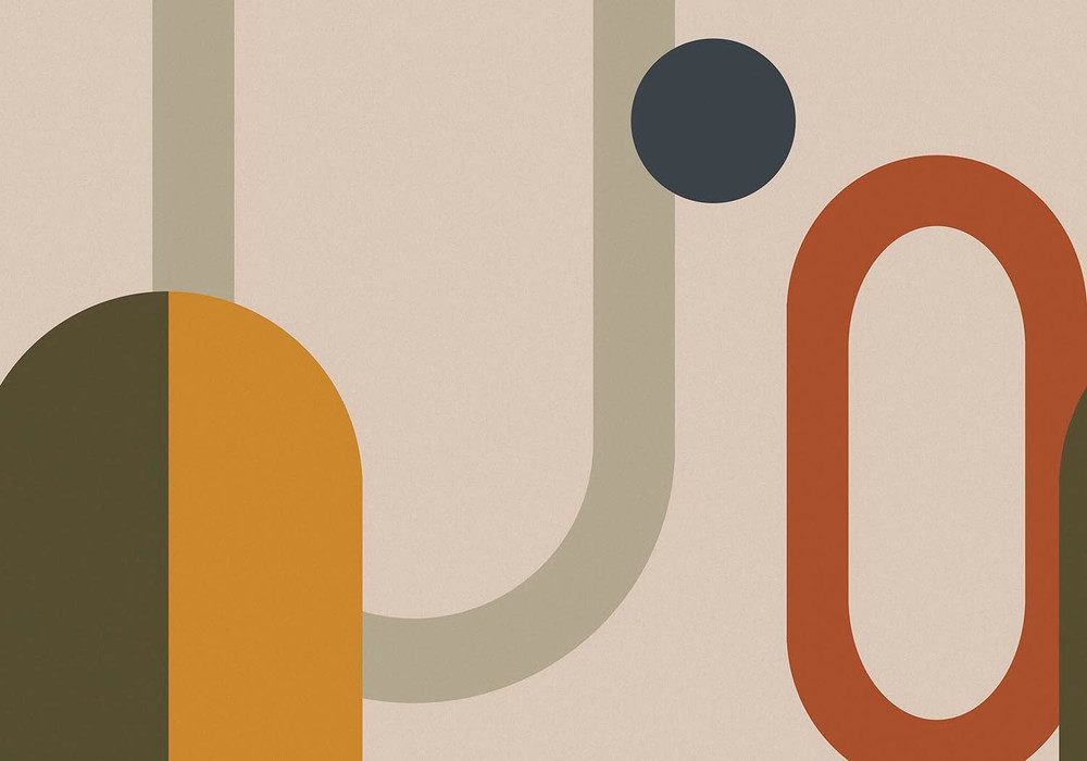 Oval Geo Pop Yellow Bespoke Mural