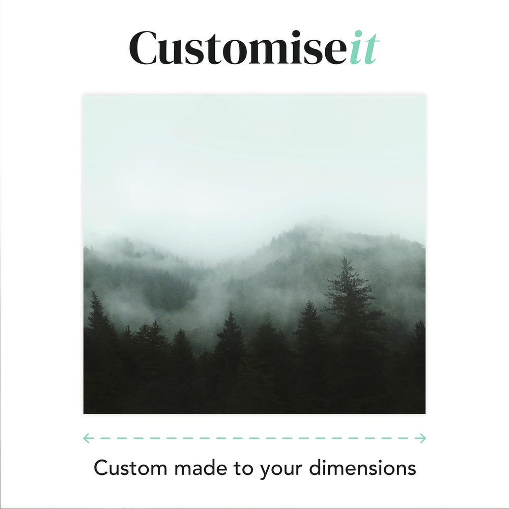 Misty Landscape Teal Bespoke Mural