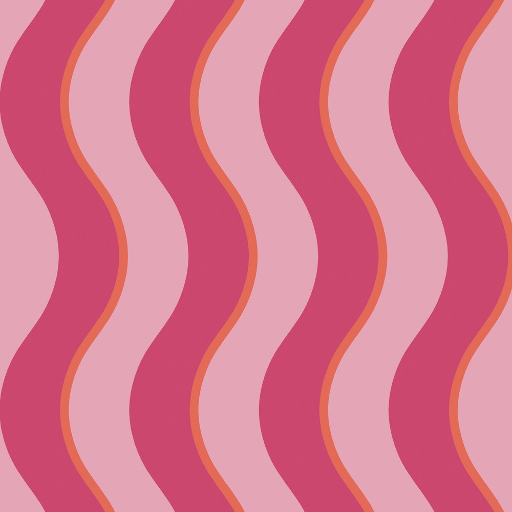 Making Waves Raspberry and Tangerine Wallpaper - 122371_DETAIL_01.jpg