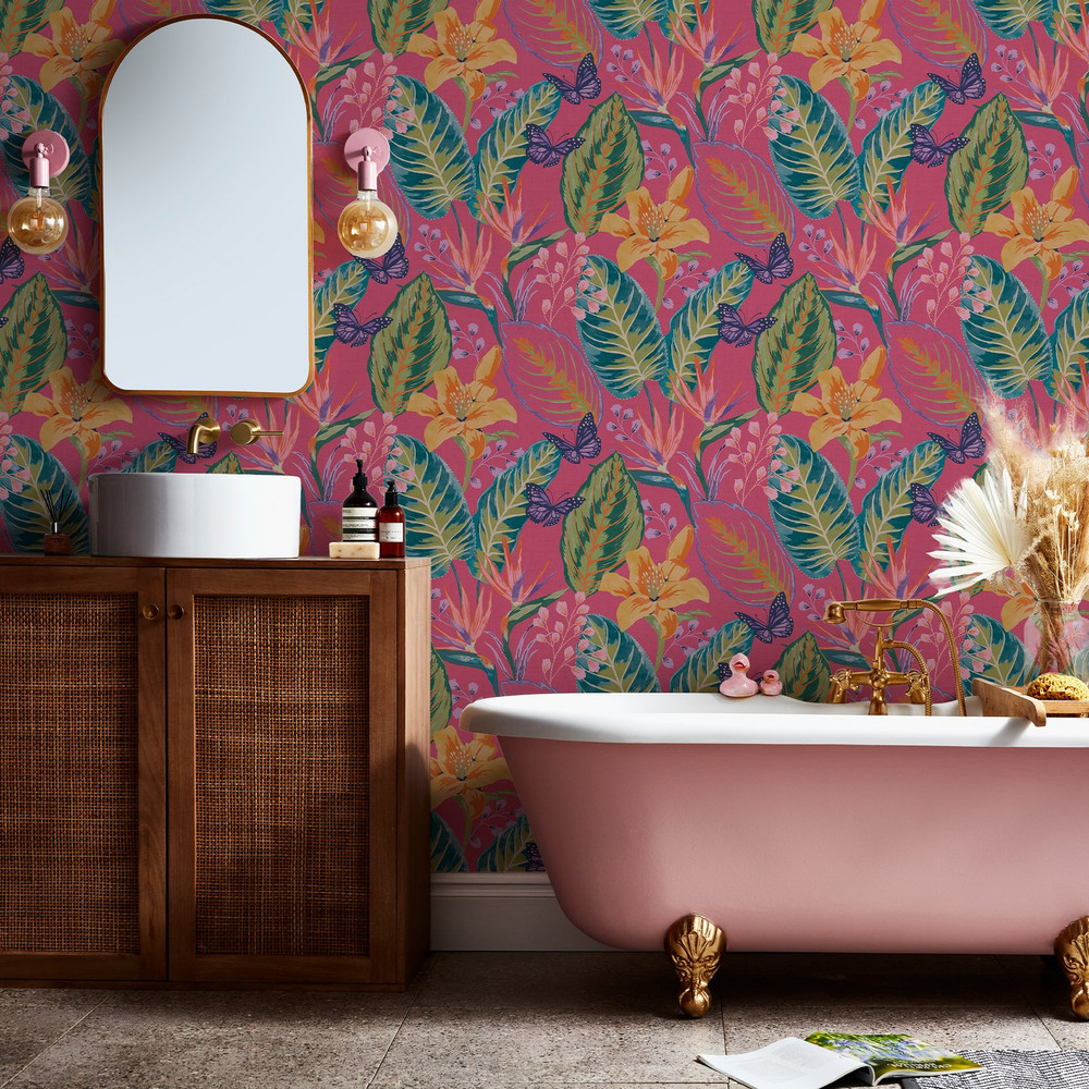 Eden Hot Pink Wallpaper - 122357_ROOMSET_01.jpg