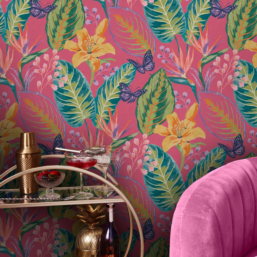Eden Hot Pink Wallpaper - 122357_ROOMSET_02.jpg