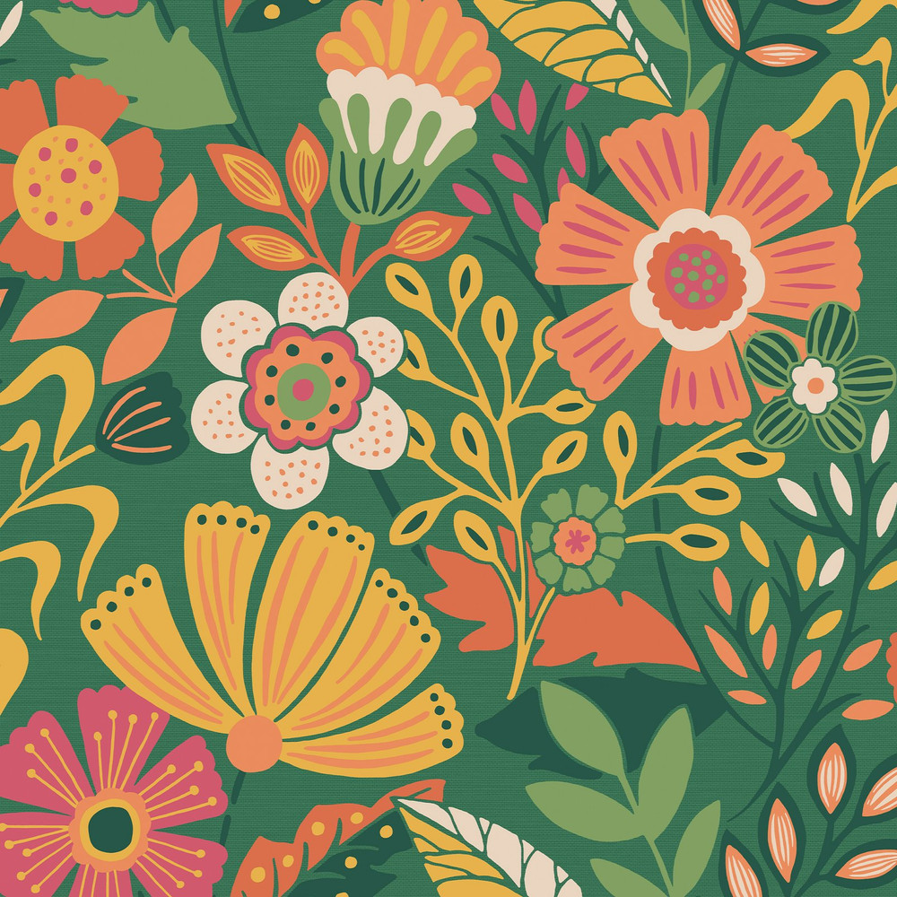Oopsy Daisy Forest Green Wallpaper - 122375_TILE_01.jpg