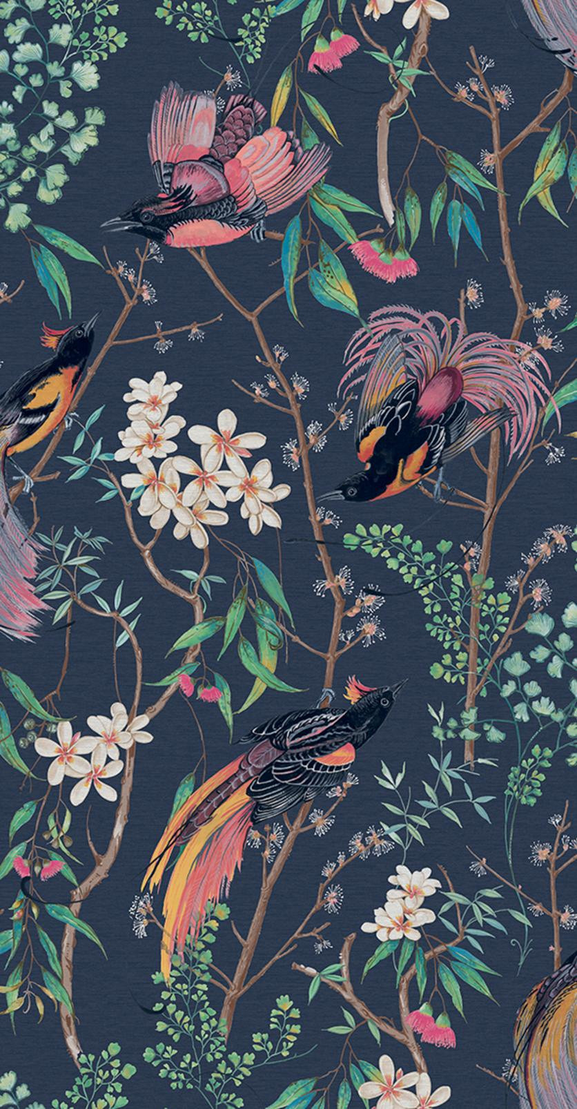 Clavering Birds Night Wallpaper - 121450_TILE_01.jpg