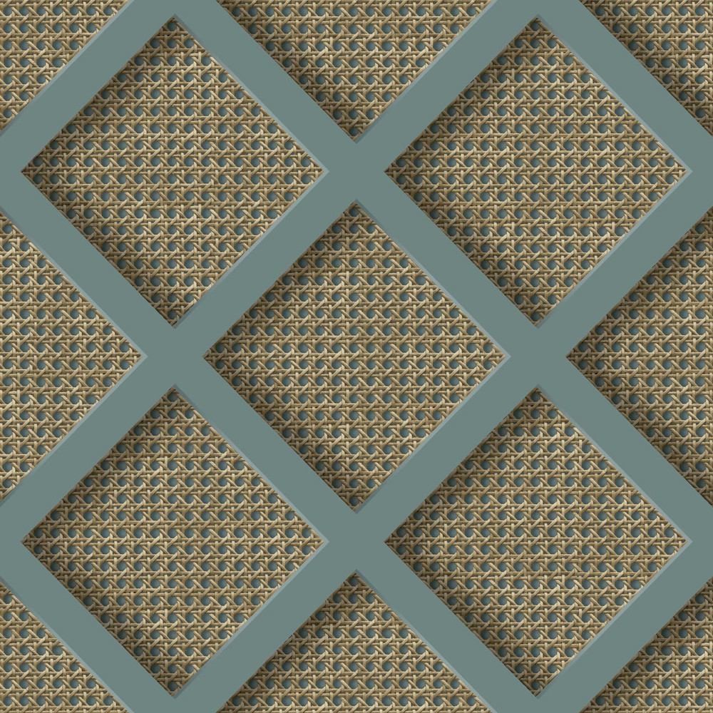 Ocean Panel Rattan Wallpaper