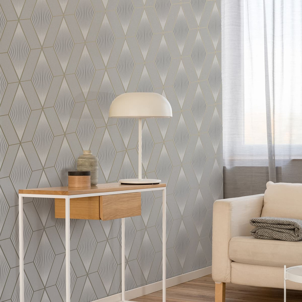 Chicago Geo Grey Wallpaper