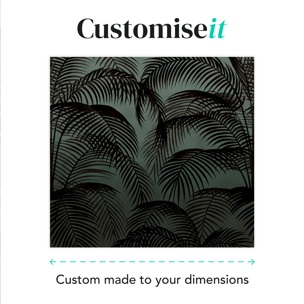 Palm Silhouette Teal Bespoke Mural