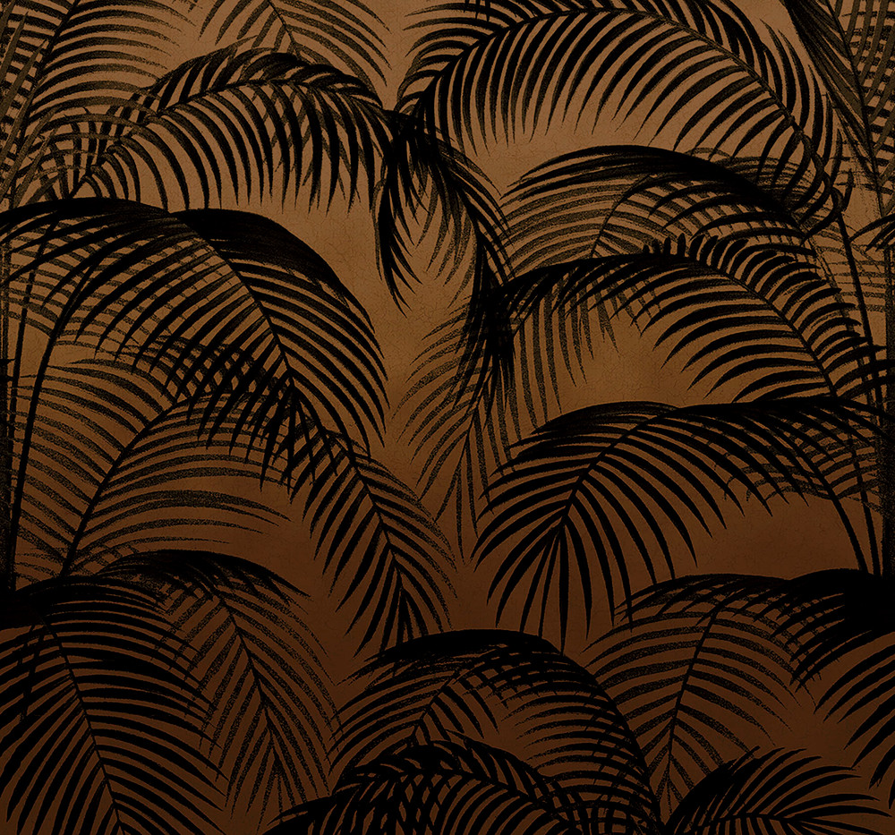 Palm Silhouette Sunset Bespoke Mural