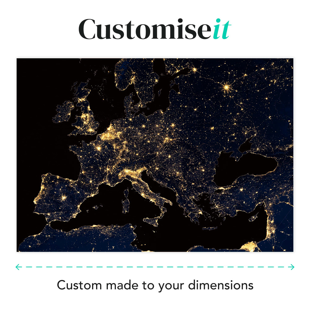 Europe by Night Navy Bespoke Mural