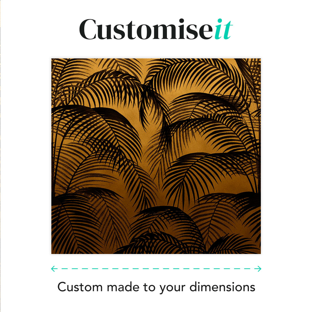 Palm Silhouette Golden Ochre Bespoke Mural
