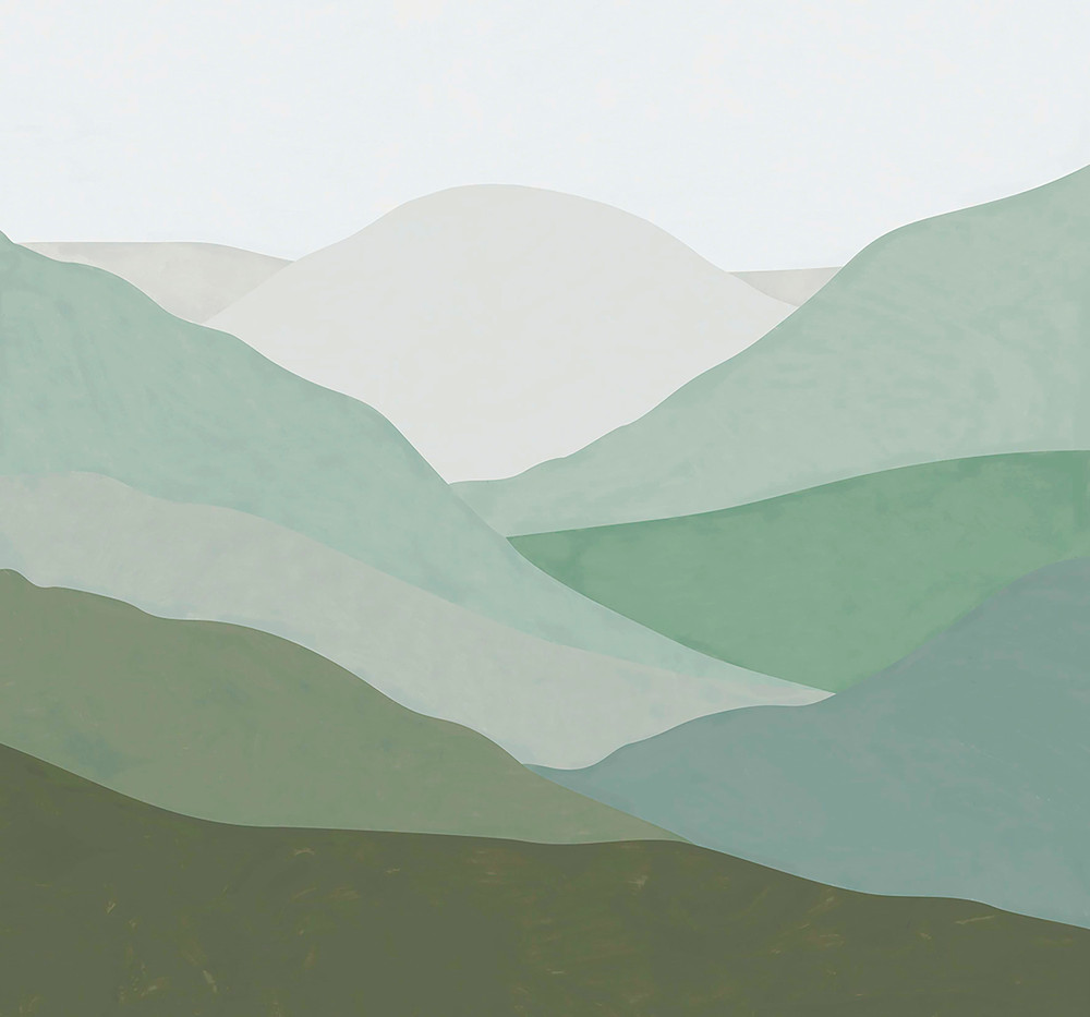 Beyond the Horizon Duck Egg Bespoke Mural