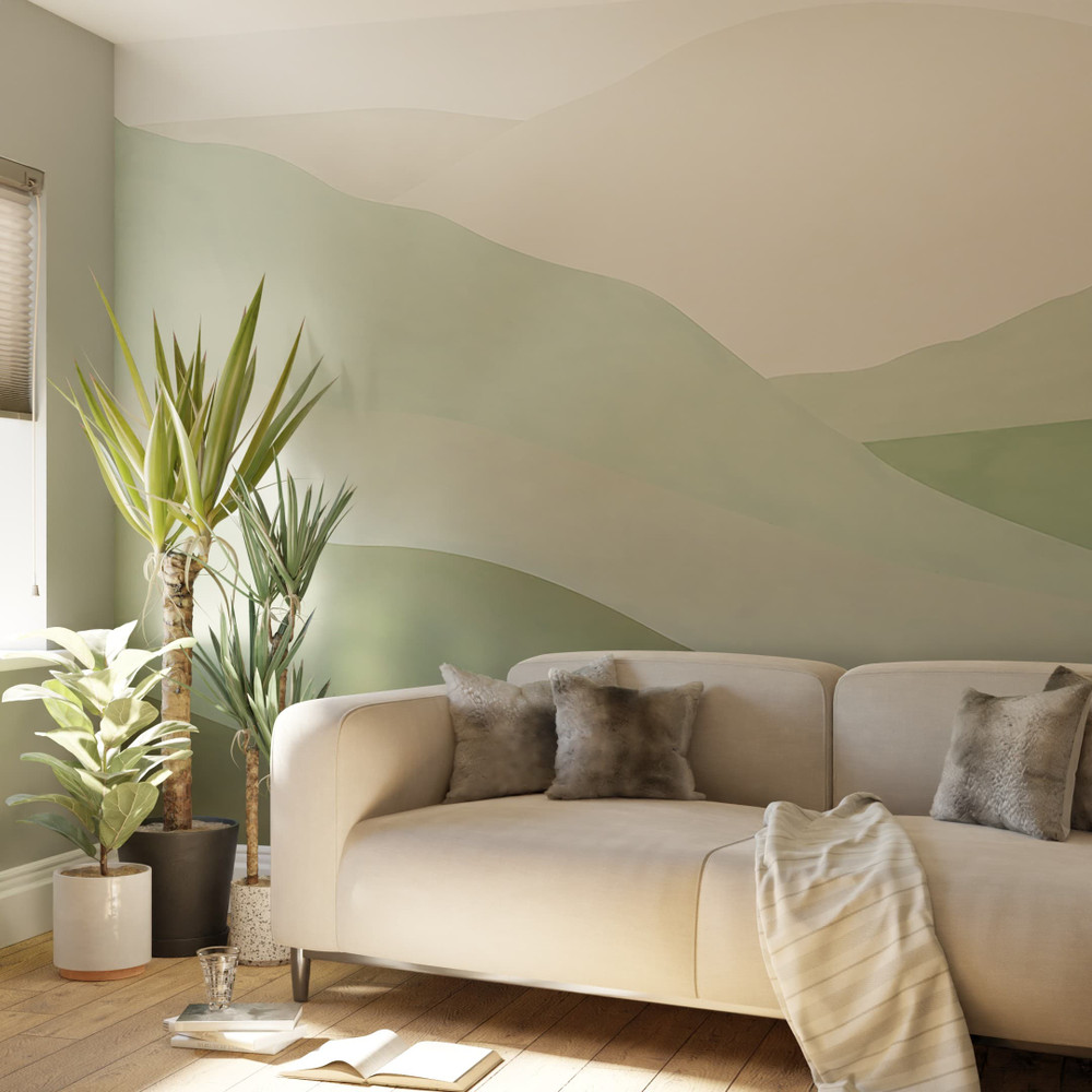 Beyond the Horizon Duck Egg Bespoke Mural