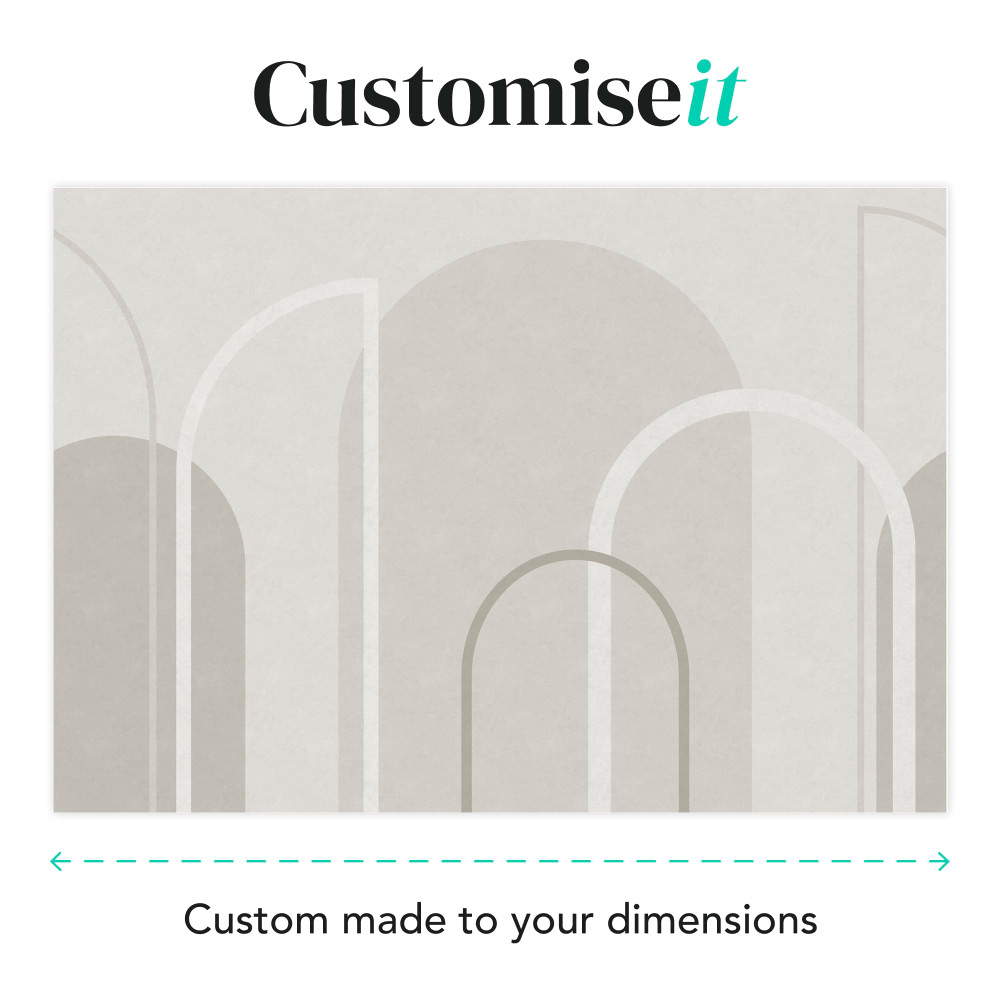 Linear Arch Gray Bespoke Mural