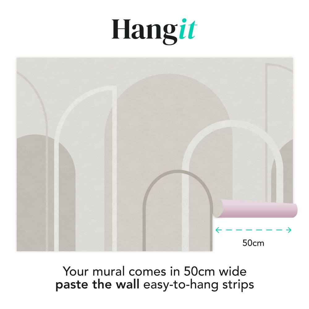 Linear Arch Gray Bespoke Mural