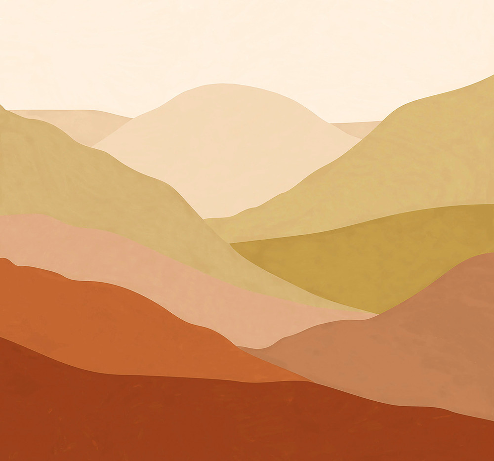 Beyond the Horizon Terracotta Bespoke Mural