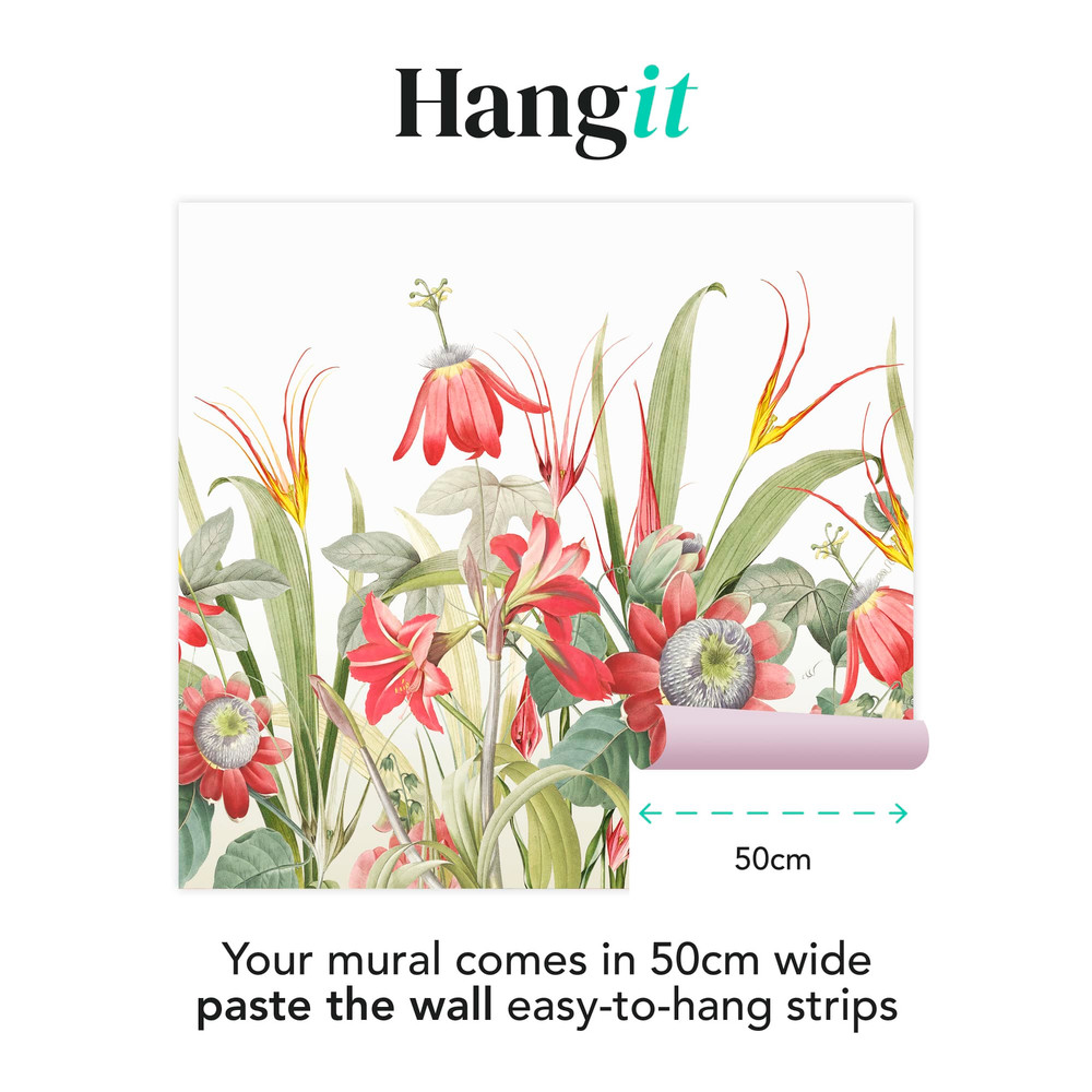 Flora Red Bespoke Mural