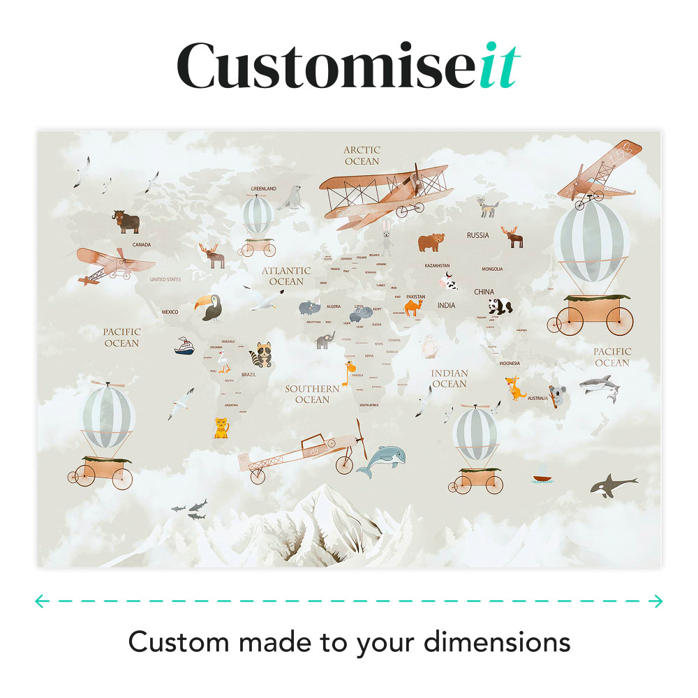 Around the World Sage Bespoke Mural