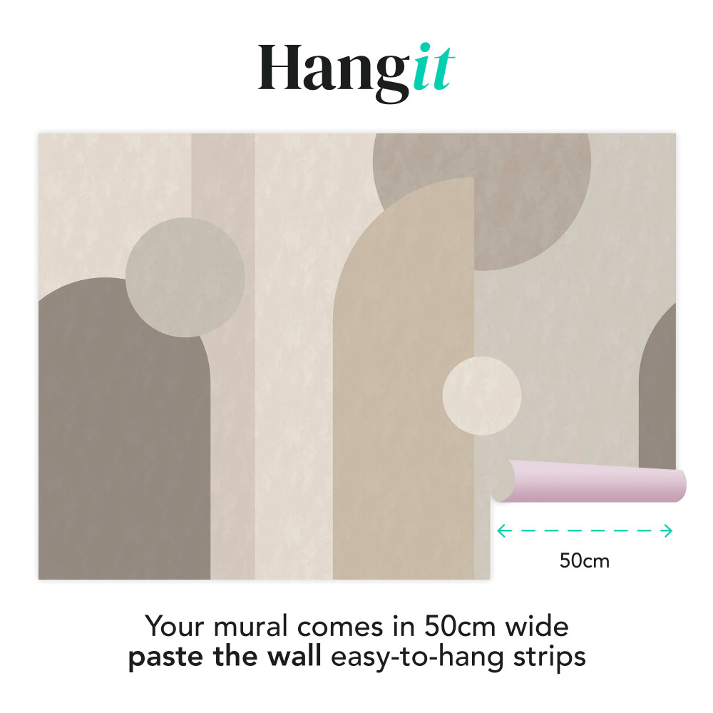 Curve and Arch Geo Neutral Bespoke Mural