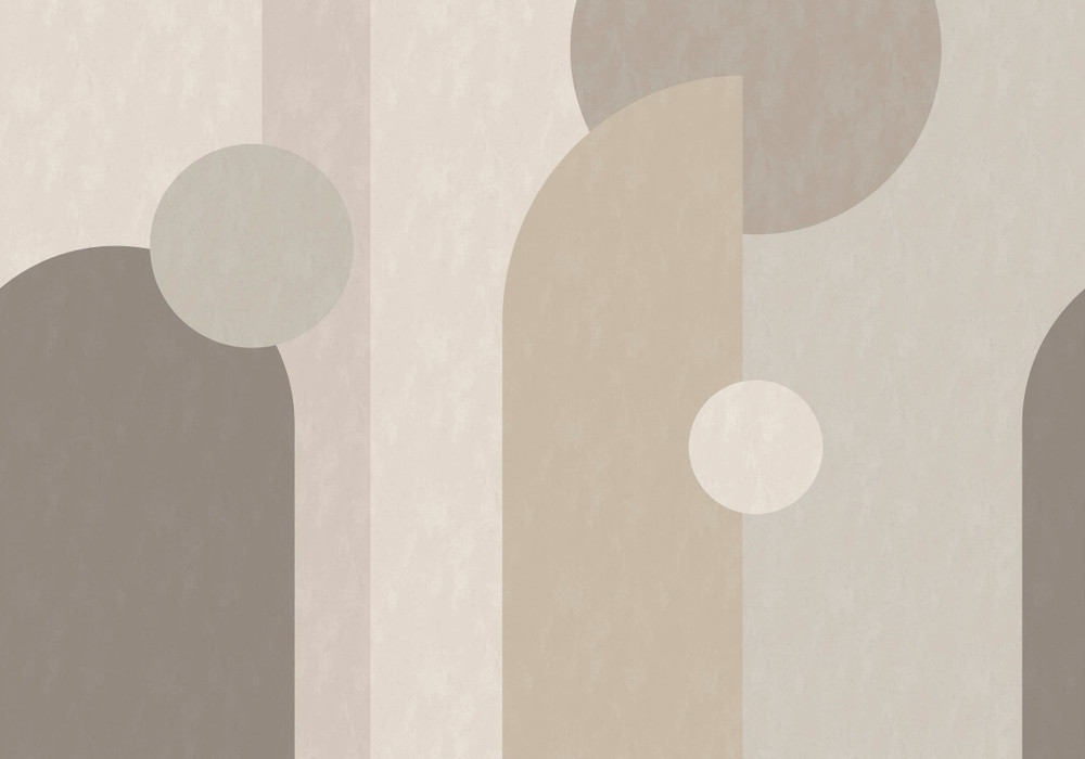 Curve and Arch Geo Neutral Bespoke Mural