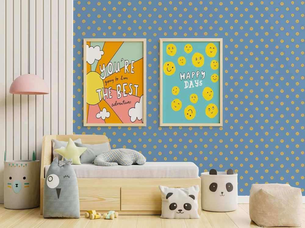 Happy News Smiles Blue Wallpaper - 122638_ROOMSET_01.jpg