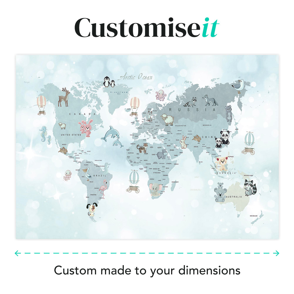 Whole Wide World Blue Bespoke Mural