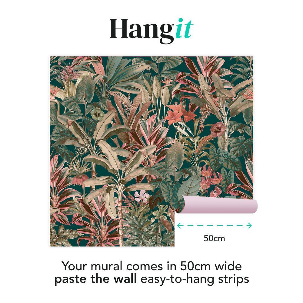 Funky Jungle Teal Bespoke Mural