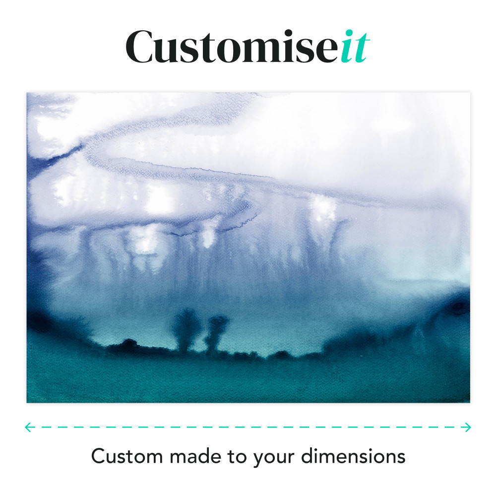 Watercolour Landscape Blue and Green Bespoke Mural