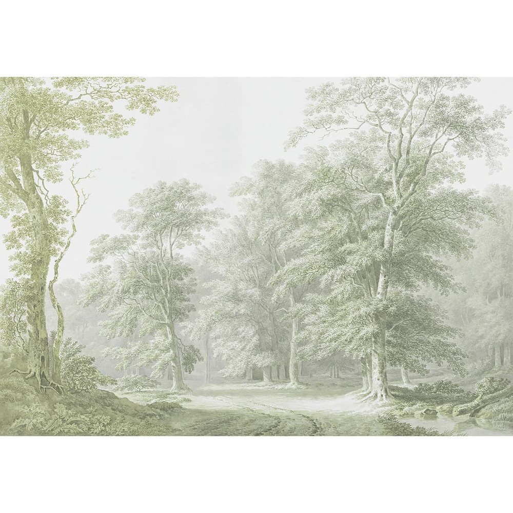 Stately Woodland Sage Bespoke Mural