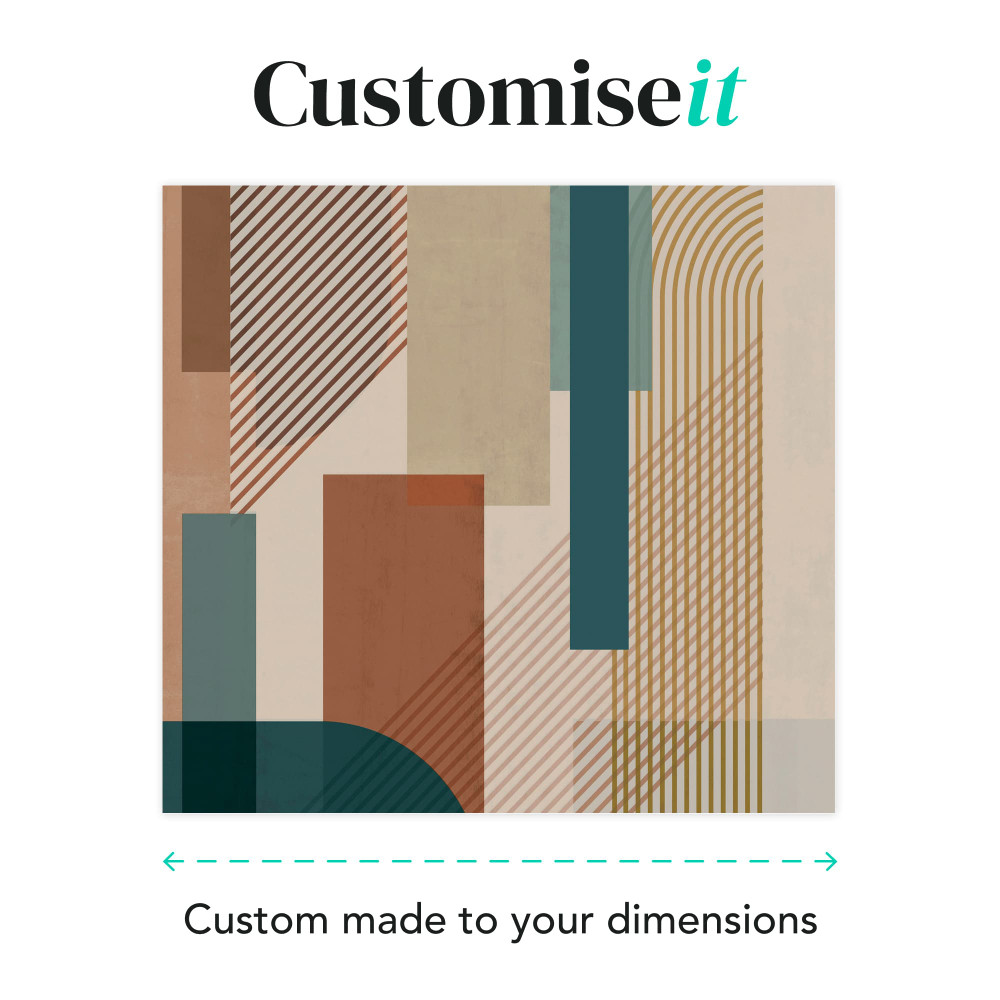 Graphic Teal Bespoke Mural