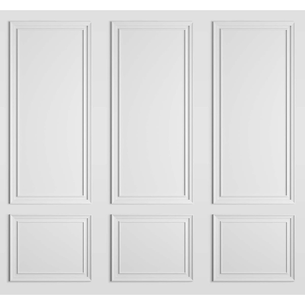 Stately Panel White Bespoke Mural