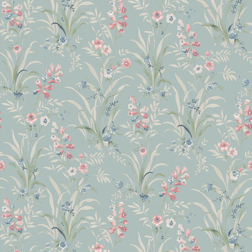 Laura Ashley Mosedale Posy Dark Duck Egg Blue Wallpaper - 122751_TILE_MOSEDALE POSY DARK DUCK EGG.jpg