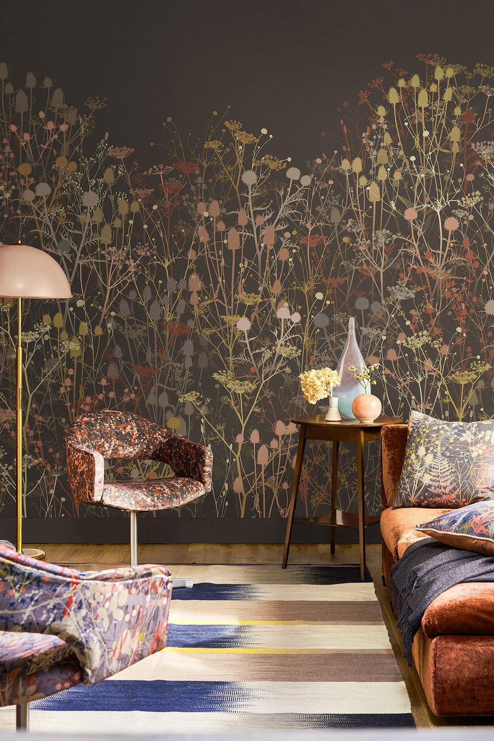 Tania's Garden Cocoa Bespoke Mural by Clarissa Hulse - 123648_ROOMSET_TANIA'S GARDEN COCOA.jpg