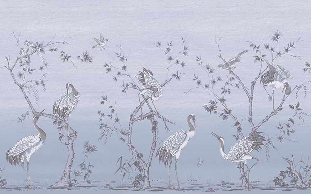 Grazing Cranes Sky Bespoke Mural - 124785_MAINTILE_01.jpg