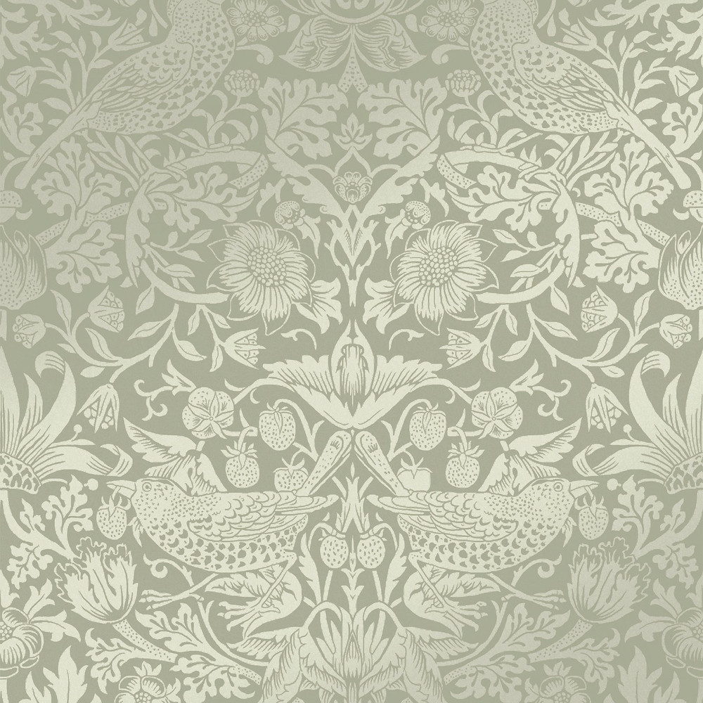 Strawberry Thief Fibrous Sage Wallpaper - 124237_TILE_STRAWBERRY THIEF FIBROUS SAGE_01.jpg