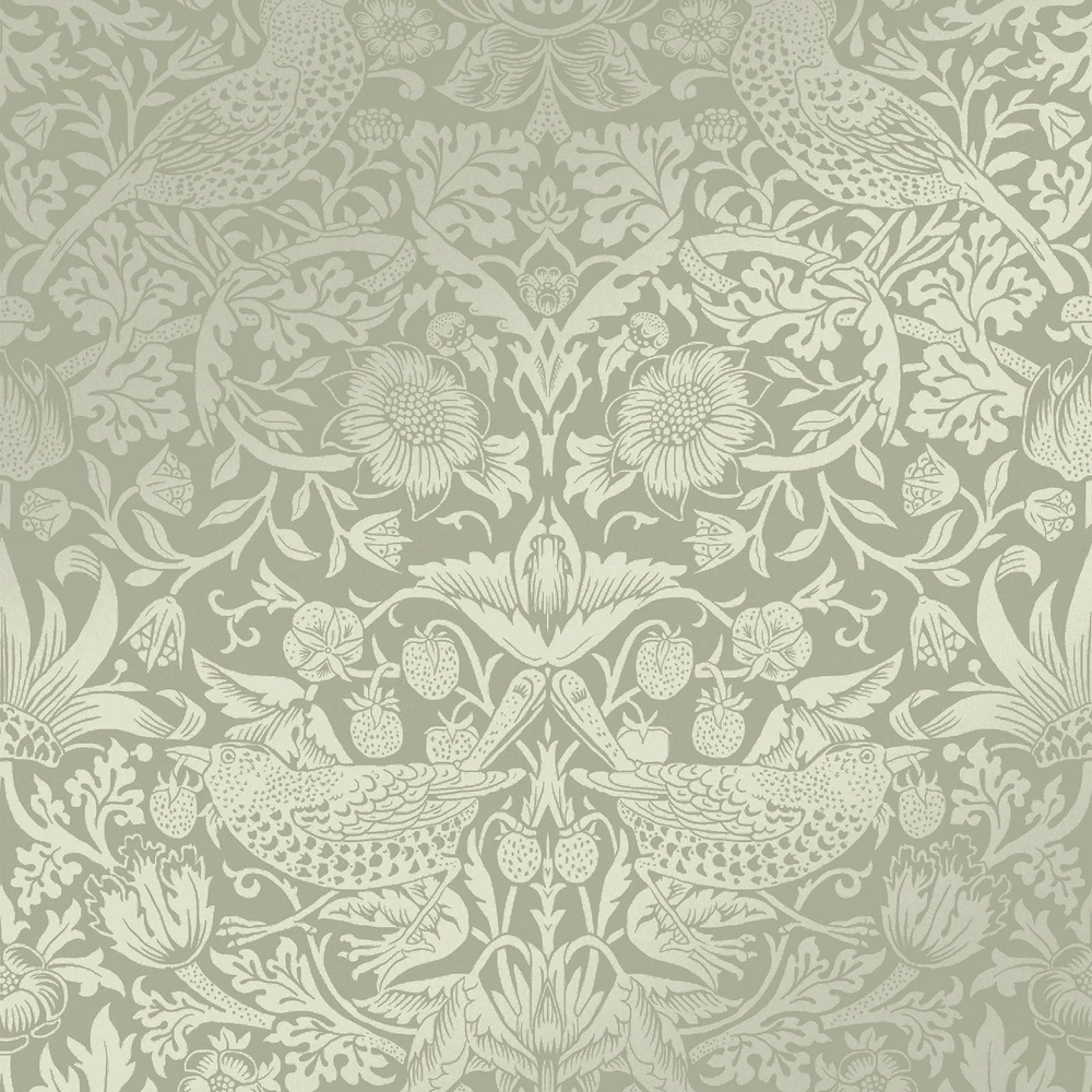 Strawberry Thief Fibrous Sage Wallpaper - 124237_TILE_STRAWBERRY THIEF FIBROUS SAGE_01.jpg